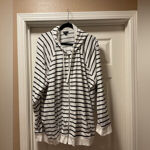 Torrid Black Striped Sweatshirt Size 5X